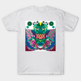 la reina roja, the red queen in jade totonac patterns ecopop T-Shirt